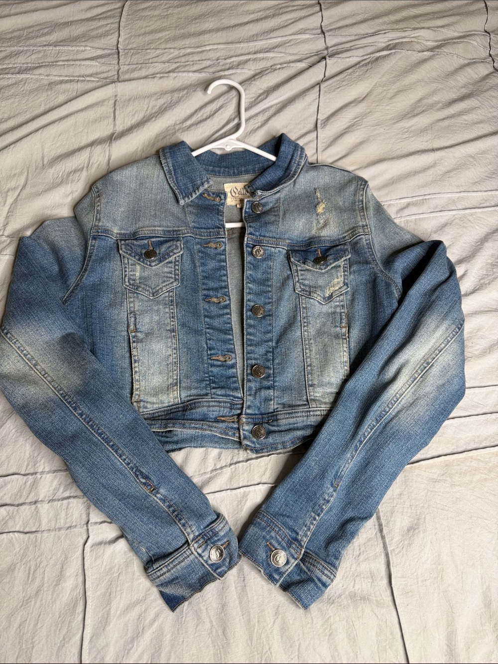Silver Jeans Light Blue Cropped Denim Jacket